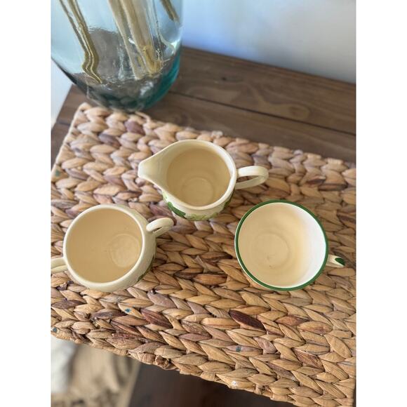 Franciscan Ivy Creamer, Sugar Bowl and Cup Set of Three Vintage Earthenware - Picture 2 of 5